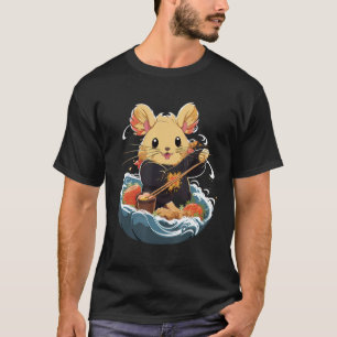 Camiseta Otaku Hamster Comeu Ramen Japonês De Comida 13