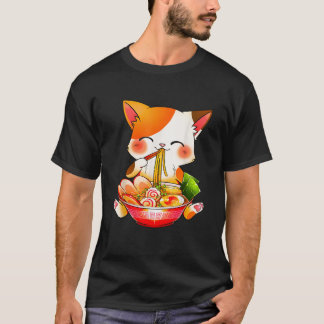 Camiseta Otaku Lifestyle Threads Co Ramen Cat Anime Kawaii 