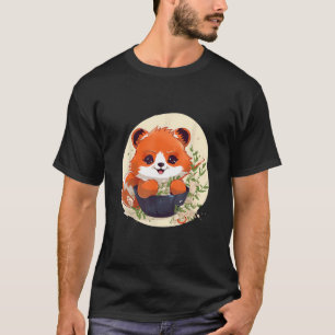 Camiseta Otaku Red Panda Comeu Macarrão Japonês 1