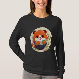 Camiseta Otaku Red Panda Comeu Macarrão Japonês 1