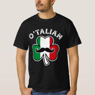 Camiseta O'Talian Shamrock Dia de São Patrício Irlandês Ita