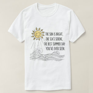 Camiseta Ótima Arte em Onda Sun Summer Smiling