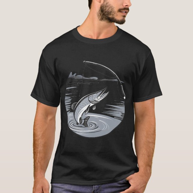 Camiseta Ótima captura de lúcio (Frente)