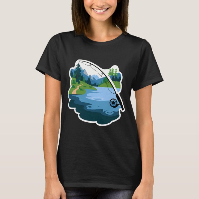 Camiseta Ótima captura de lúcio (Frente)