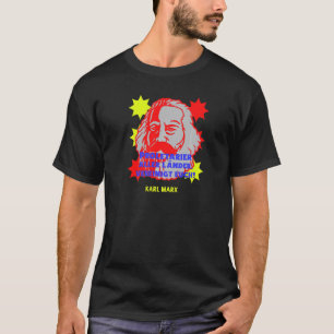 Camiseta Ótima Citação de Karl Marx Dizendo Sobre o Boné do