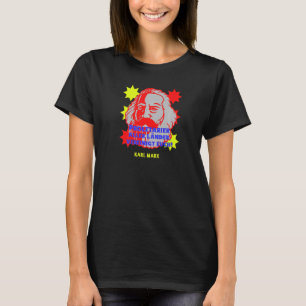 Camiseta Ótima Citação de Karl Marx Dizendo Sobre o Boné do