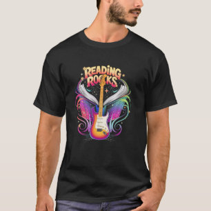 Camiseta Ótima LEITURA ROCKS Pré-escola Educacional Rocksta