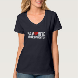 Camiseta Ótima neta favorita do coração Ideias de presentes