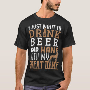 Camiseta Ótima Pai de Dane Cachorro Dia de os pais Engraçad