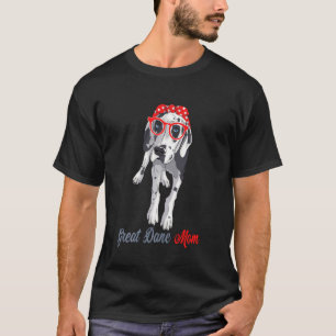 Camiseta Ótimo Dane Mãe Belo Dane Com O Cão De Banda Leve