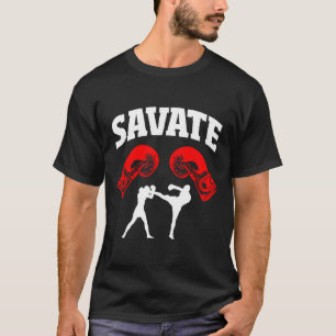 Camiseta Ótimo Design de Boxe Savate Chute Mma Kickboxing