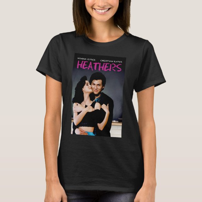 Camiseta Ótimo Modelo Heathers (1988) Presente para Fãs de  (Frente)