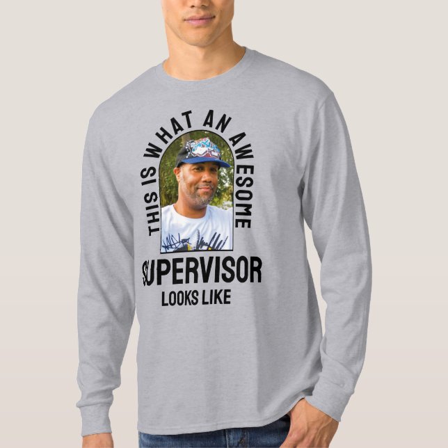 Camiseta ÓTIMO SUPERVISOR PARECE-SE COM O Photo Coworker (Frente)