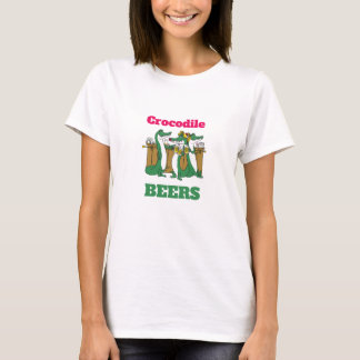 Camiseta ÓTIMO! T-Shirt Crocodile BEERS - Engraçado
