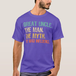 Camiseta Ótimo Tio O Homem O Mito A Má Influência Divertido