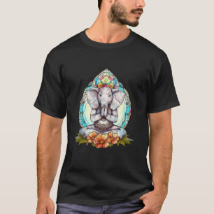 Camiseta Ótimos animais de ioga motivo de elefante meditaçã