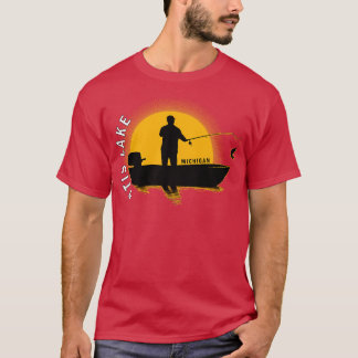 Camiseta Otis Lake Fisheries Michigan Sunrise