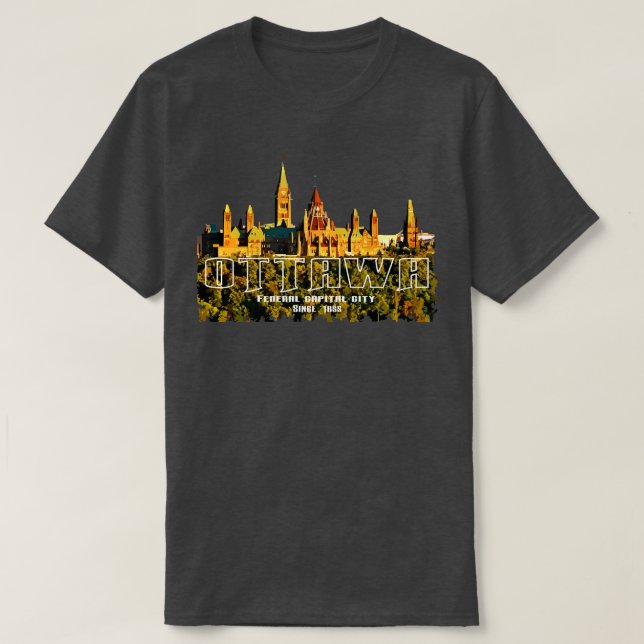 Camiseta Ottawa Capital City no Canadá (Frente do Design)