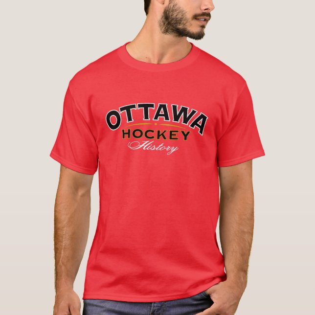 Camiseta Ottawa Hockey History Red T-Shirt (Frente)