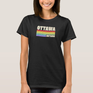 Camiseta Ottawa Ontario Canada Rainbow Orgulho gay Merch Re