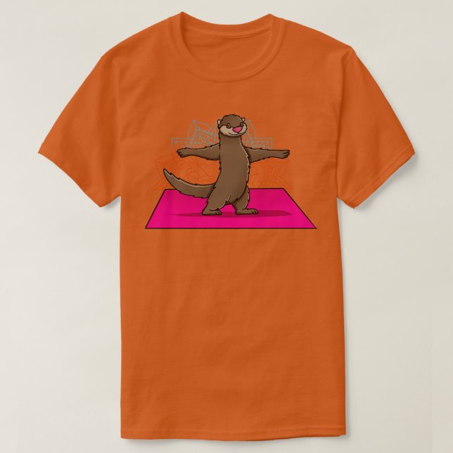 Camiseta Otter Doing Yoga (Frente do Design)