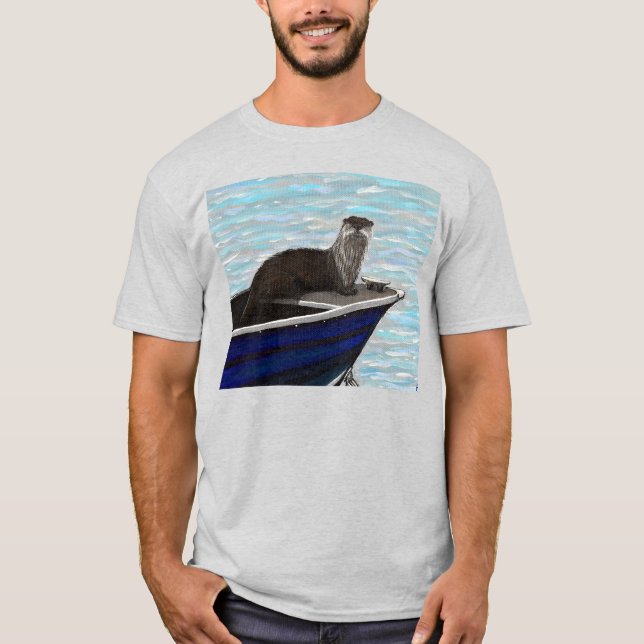 Camiseta Otter em uma pintura de barco (Frente)