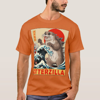 Camiseta Otter Japanese Art Funny Otter Lover Gifts for Men