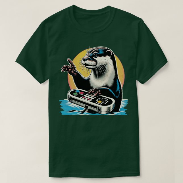 Camiseta Otter Jogos Trendy Tee para Água Wonderlan (Frente do Design)