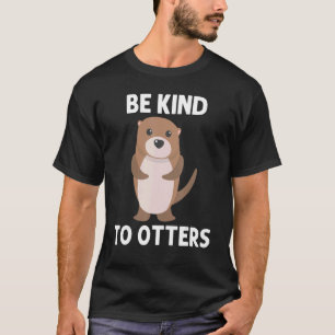 Camiseta Otter Para Homens Pup Aquáticos Feita Do Rio Anima