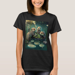 Camiseta Otter Puns Cuecas com Outras Jogando 2