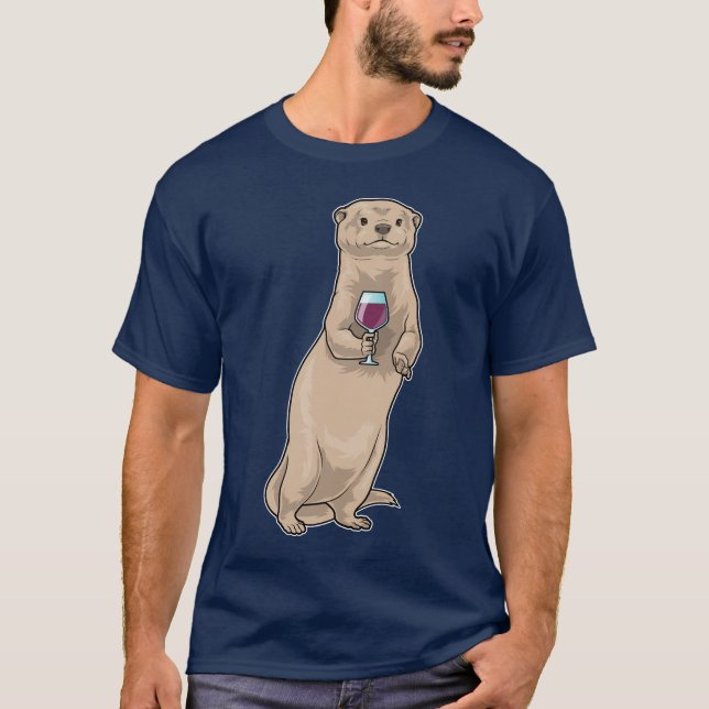 Camiseta Otter Red wine (Frente)