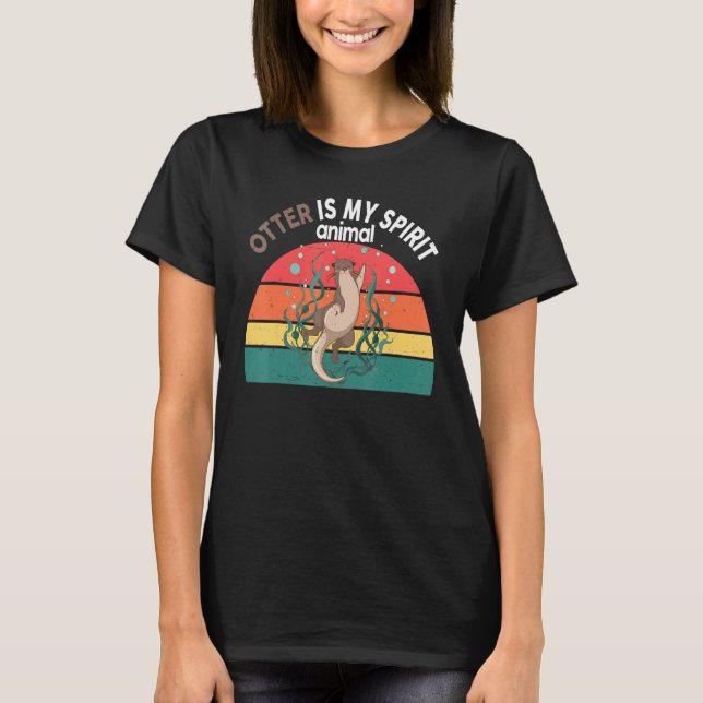 Camiseta Otter-Shirt Otter Is My Spirit Animal Funny Kids W (Frente)