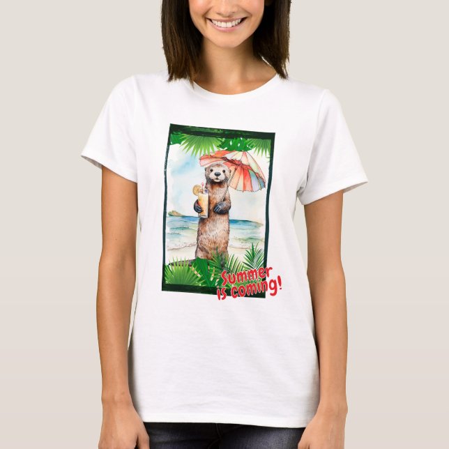 Camiseta Otter "Summer está chegando!" (Frente)