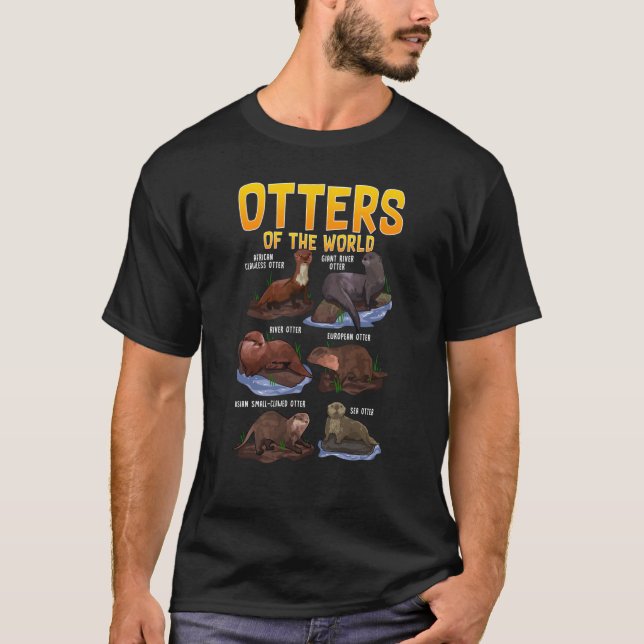 Camiseta Otters Animal of the World Sea River Otter Educati (Frente)