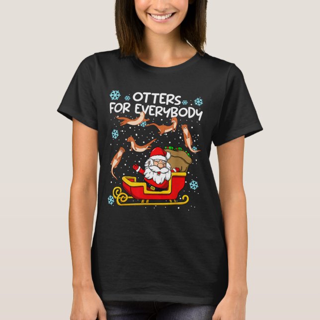 Camiseta Otters For Everybody Santa Funny Christmas Otter  (Frente)