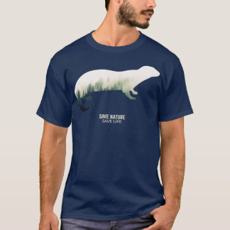 Camiseta Otters in Forest Environment Climate Protection Cl