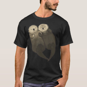 Camiseta Otters Significativos - Otters Segurando Mãos Clás