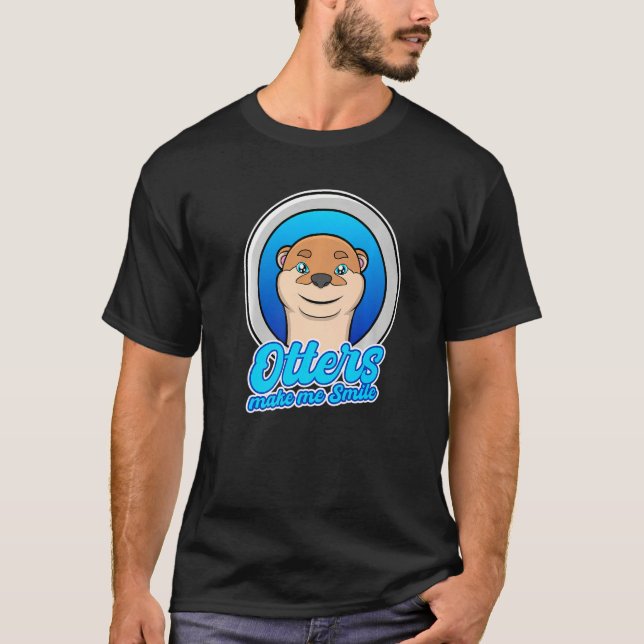 Camiseta Otters Smile Cute Nature Sea Otters Wilderness   (Frente)