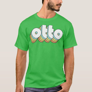 Camiseta Otto Retro Rainbow Tipografia Estilo Desvanecido
