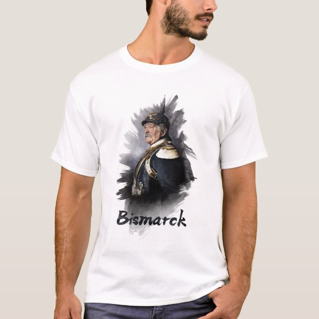 Camiseta Otto von Bismarck Portrait Art (Frente)