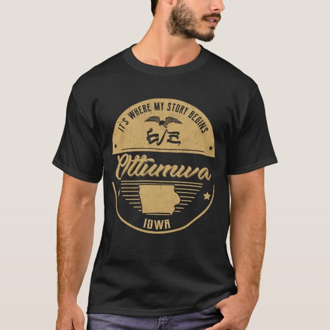 Camiseta Ottumwa Iowa É onde minha história começa (Frente)