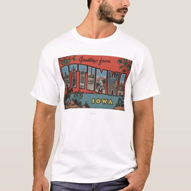 Camiseta Ottumwa, letra ScenesOttumwa de IowaLarge, IA (Frente)