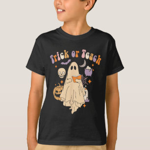 Camiseta Ou Ensinar Professora De Ensino De Halloween Retro