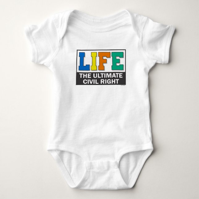 Camiseta ou macacão de bebé. (Frente)