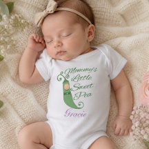 Camiseta ou macacãozinho de bebê "Ervilha doce da