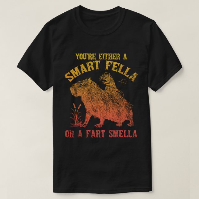 Camiseta Ou você é um Smart Fella ou um Fart Smella (Frente do Design)