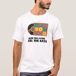 Camiseta Ouça a música sentir o baixo gráfico vinílico