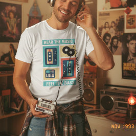 Camiseta Ouça a música sentir o baixo | Música antiga dos a
