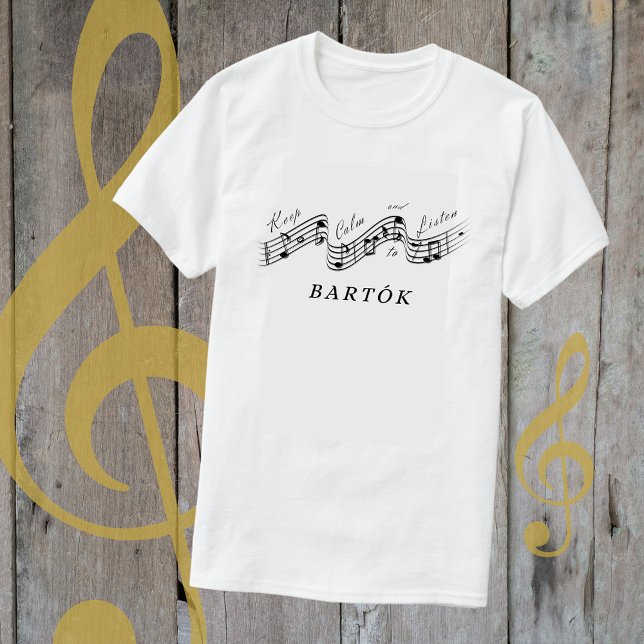 Camiseta Ouça Béla Bartók Melhor Compositor de Música Cláss (Criador carregado)
