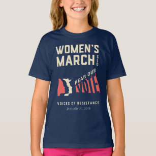 Camiseta Ouça nosso voto - evento do março SLO das mulheres